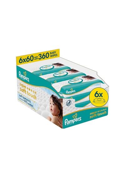 Aqua Soft Touch Bebek Islak Havlu 6 Paket 360 Yaprak 1000'li Set