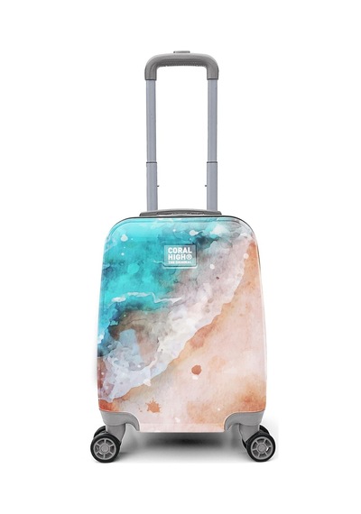 Coral High Renkli Desenli Mini Kabin Boy Valiz 40cm 16764 Çok Renkli