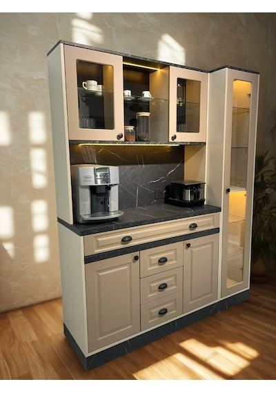 Mikel Masalı Siyah - Cappucino Kahve Köşesi Led Aydınlatmalı %100 Mdf 160 45 200 Çok Renkli Mikel Masalı Siyah - Cappucino Kahve Köşesi Led Aydınlatmalı %100 Mdf 160 45 200 Çok Renkli