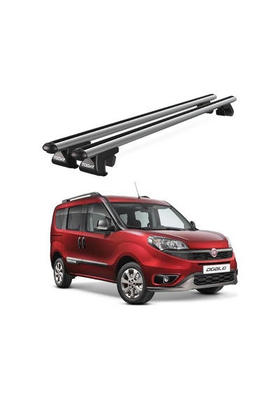 Venüs Fiat Doblo 2010-2022 Uyumlu Gri Ara Atkı Port Bagaj Tavan Barı