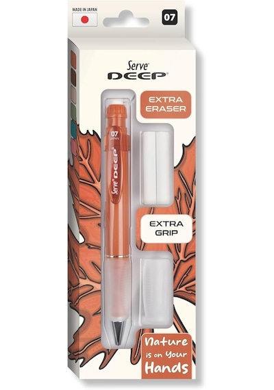 Versatil Kalem 07mm- Toprak Tonları - Yedekli Set Grip Ve Silgi Kiremit -