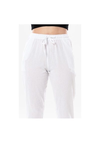 Eliş Şile Bezi Şile Bezi Çift Cepli Unisex Yazlık Pantolon Beyaz Byz-beyaz Beyaz