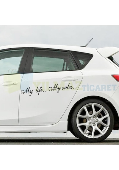 My Life My Rules Benim Hayatım Benim Kurallarım Oto Sticker 2 Ad