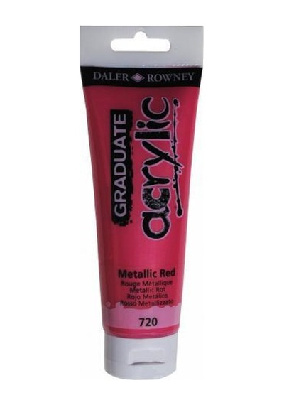 DALER ROWNEY  720 GRADUATE AKRİLİK BOYA  METALLİC RED 120 ML