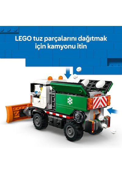 LEGO® City Kar Küreme Aracı Oyuncağı 60490 - 6 Yaş Üzeri Çocuklar için Sürücü Minifigürlü Yaratıcı Oyuncak Yapım Seti (263 Parça)