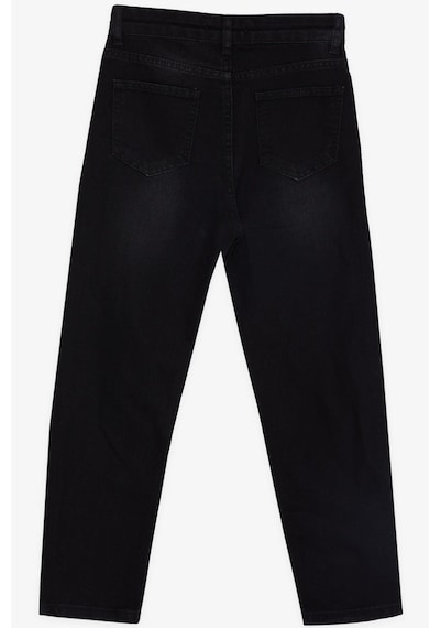 Breeze Kız Çocuk Kot Pantalon Cepli 5-9 Yaş, Siyah Siyah