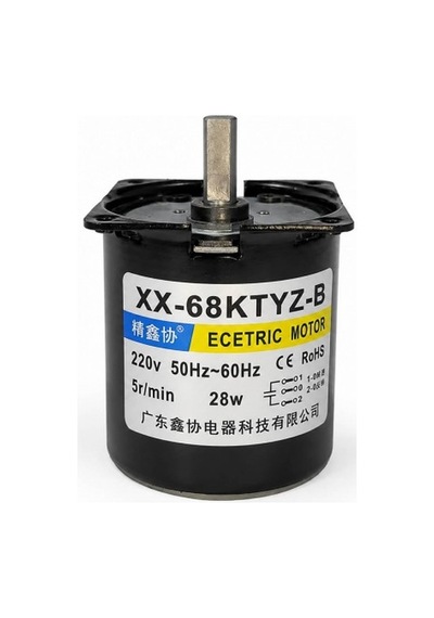 68ktyz 5rpm 220v Ac Senkron Redüktörlü Motor Düşük Devir Yüksek Tork Motor Otomasyon Motoru