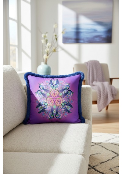 Mor Saray Şıklığı Saçaklı Yastık Kılıfı-bohem Tavuskuşu Motifli Modern Mavi Püsküllü Kırlent Kılıfı Soft Yosunlu Kül Mor Saray Şıklığı Saçaklı Yastık Kılıfı-bohem Tavuskuşu Motifli Modern Mavi Püsküllü Kırlent Kılıfı Soft Yosunlu Kül