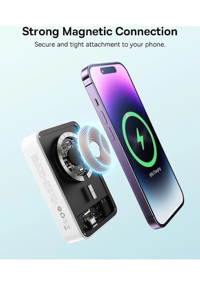 Baseus Enerfill Fm41 Mini 20.000 Mah 20w Manyetik Powerbank Beyaz Taşınabilir Enerji Çözümü