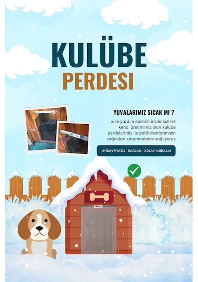 Buycobox Köpek Kulübesi Kapı Perdesi Large