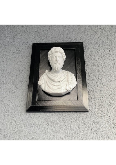 Roma İmparatoru Marcus Aurelius Antoninus Çerçeveli Duvar Büstü Marcus Aurelius Duvar Dekorasyonu Genel
