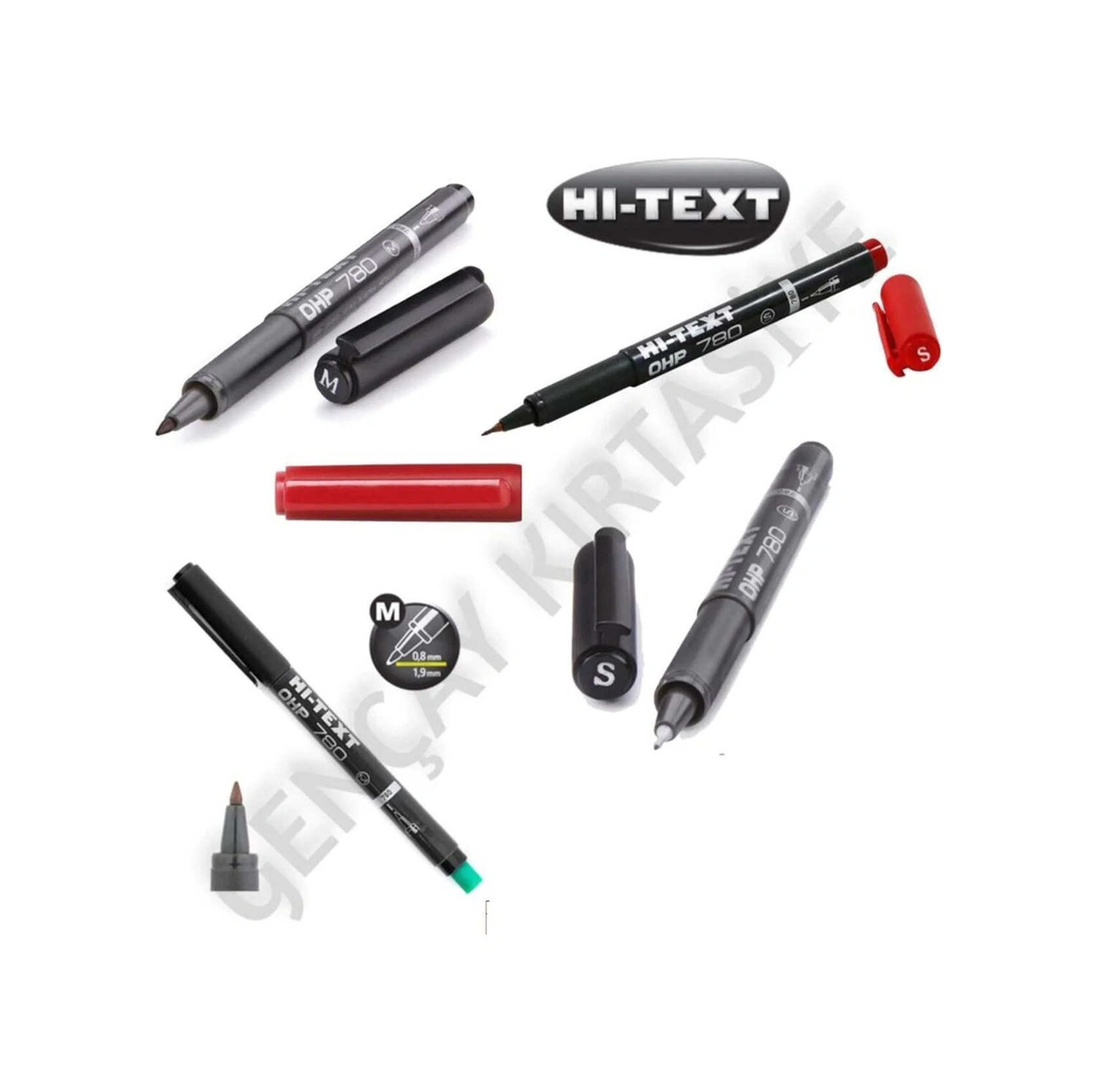 Hi-text Asetat Kalemi Permanent S Seri 4 Renk 4 Renk