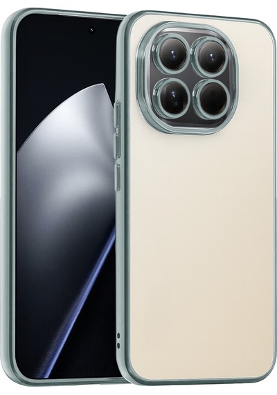 Xiaomi Mi 15 Uyumlu Lensli Silikon - Gümüş