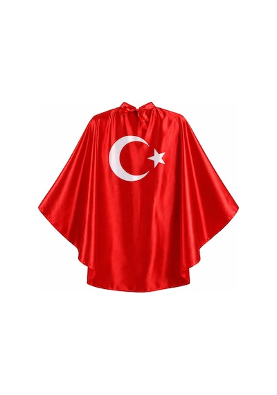 Türk Bayrağı Ay Yıldız Baskılı Saten Çocuk Pelerini 7-12 Yaş 100x145 Cm Okul Gösteri Kostümü Türk Bayrağı Ay Yıldız Baskılı Saten Çocuk Pelerini 7-12 Yaş 100x145 Cm Okul Gösteri Kostümü