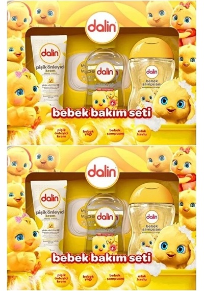 Dalin Bebek Bakım Seti 4 Parça Kutulu Yenidoğan Seti