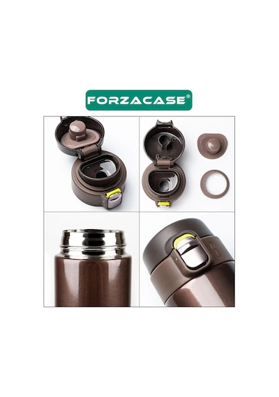 Forzacase Paslanmaz Çelik Termos Matara - Fc432 Kahverengi 400 ML