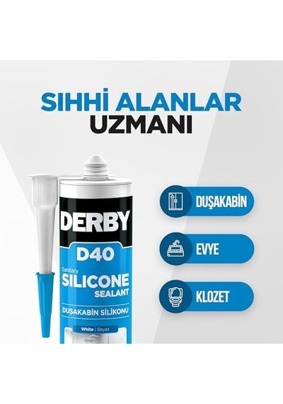D40 Dus Akabin Silikonu Beyaz - 320g