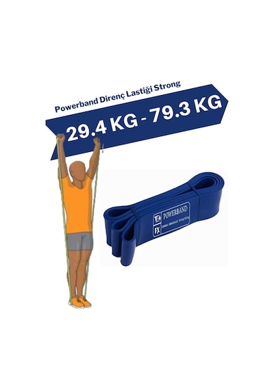 Powerband Direnç Lastiği ve Egzersiz Bandı Lacivert Strong Powerband Direnç Lastiği ve Egzersiz Bandı Lacivert Strong