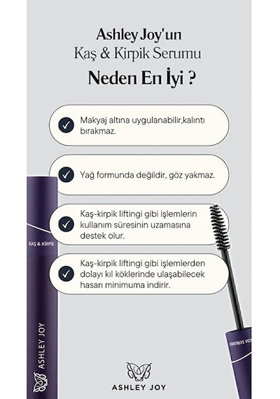 Ashley Joy Besleyici Ve Dökülme Karşıtı Kaş Kirpik Bakım Serumu 6 ML