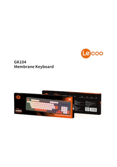 Lecoo GK104 3 Modlu Kablosuz RGB 104 Tuş Membran Türkçe Q Gaming Oyuncu Klavyesi
