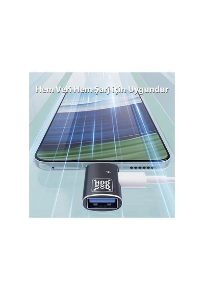 Ally Type-c To Şarj + Otg 3.0 Dönüştürücü Adaptör- 5775 - Karbul6610-3637 Siyah