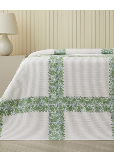 Petty Chic Çift Kişilik Pike 200x220 Cm Yeşil