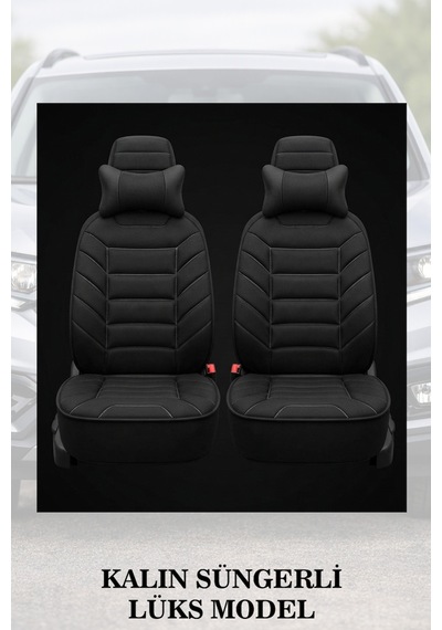 Renault Megane 2014 Uyumlu Siyah Renk Premium Lüks 2 Adet Minder Ve Yastık