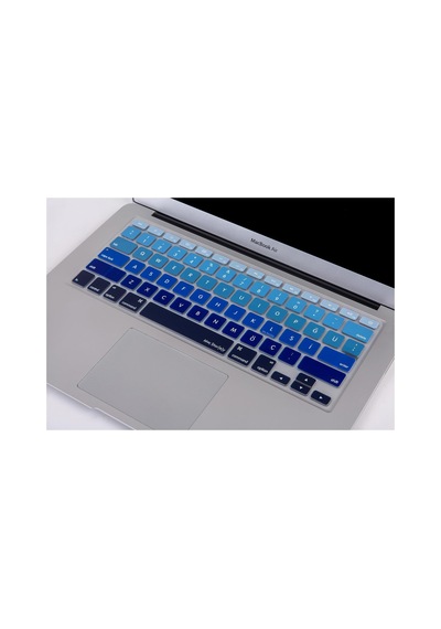 Macbook Klavye Koruyucu Silikon Us Klavyeyi Türkçe Q Baskıya Dönüştürür Macbook Air 13 İnç Ve Macbook Pro 13 15 İnç A1369, A1466, A1278, A1425, A1502, A1286, A1398 Uyumlu Lacivert Mavi