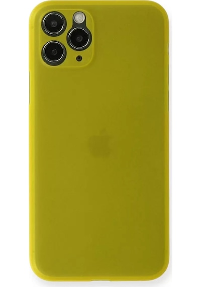 Newface Apple iPhone Uyumlu 11 Pro Max Kılıf Pp Ultra İnce Kapak - Sarı Belirtilmemiş