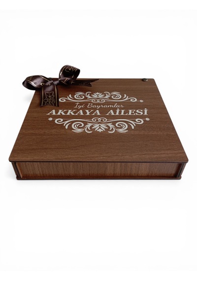Kişiye Ve Kuruma Özel Ahşap Kutulu Bayram Çikolatası