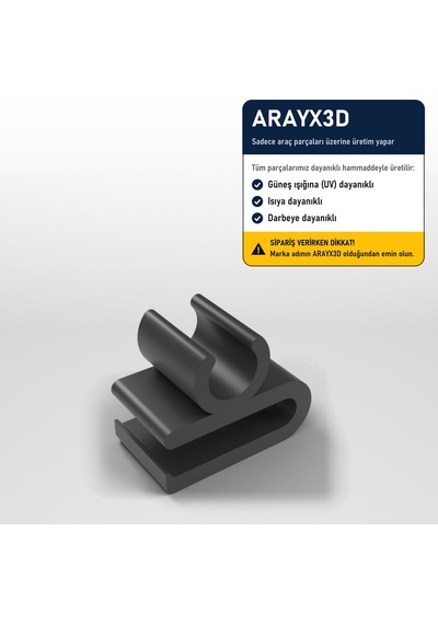 Arayx3d Peugeot 3008 5008 Citroen C5 Aircross Ds7 Uyumlu Ön Silecek Kolu Hortum Klipsi 4 Adet Siyah