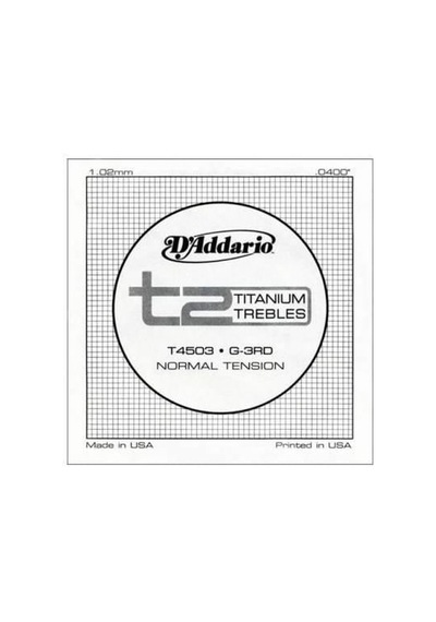 Daddario T4503 Klasik Gitar Tek Tel T2 Serisi - Tiz Tel
