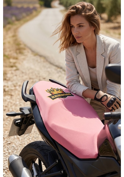 Pembe Universal Motor Sele Kılıfı Kadın Scooter Sele Koruyucu %100 Polyester Yıkanabilir Koltuk Kılıfı