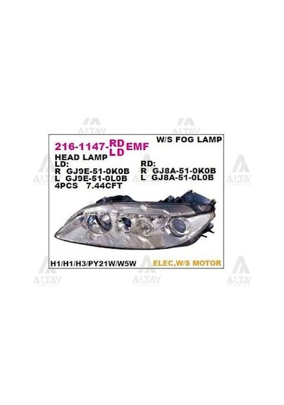 DEPO 216-1147L-LDEMF Far Ön Sol Komple Mazda 626 02-