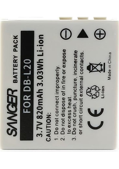 Sanyo Xactı Dsc-J4 Vpc-C1 Vpc-C4 Vpc-C5 için Sanger Db-L20 Batarya