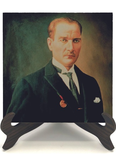 Mustafa Kemal Atatürk Baskılı Mdf Masaüstlük 10x10 720