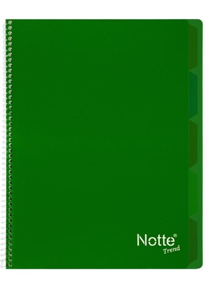 Notte Trend Plastik Kapak A4 40 Yaprak Çizgili Spiralli Defter