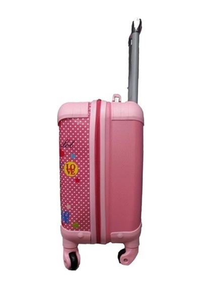 Laguna Lüks Kız Çocuk Pembe Lol Baskılı Kabin Valizi Çok Renkli