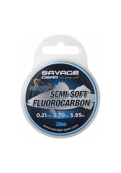 Savage Gear Semi-Soft Fluorocarbon Seabass 30 M Clear Misina