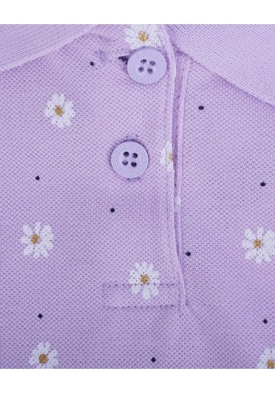 Bebelop Papatya Desenli Polo Yaka T-shirt 001