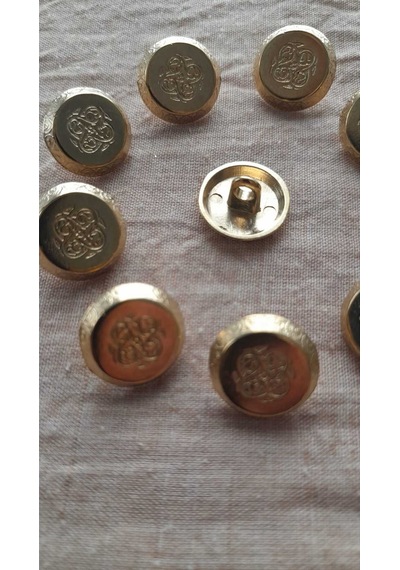 Gold Metal Düğme 12 Mm 10 Adet