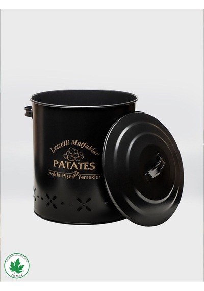 Silindir 2'li 65-66 Patates-soğan Kovası Siyah Siyah