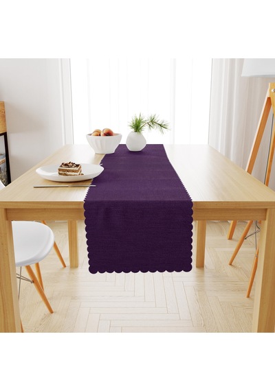 Mor Kadife Dokulu Runner 40x180