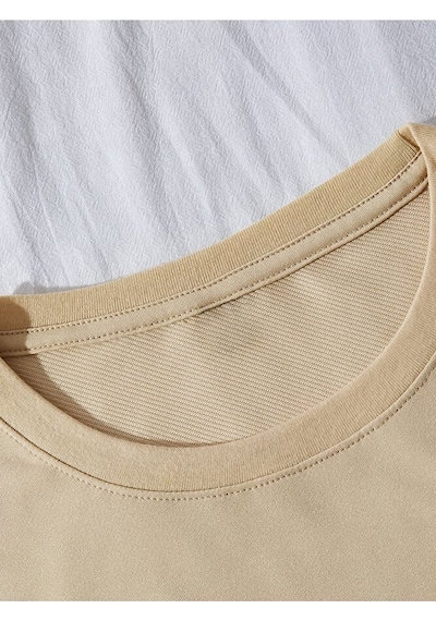 Nevermind Sevgili Kombini Tişört 2 Li Set Unisex Minimal Yüz Baskılı Çift T Bej