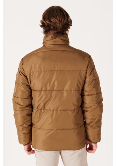 Wrangler Regular Fit Normal Kesim Dik Yaka Kapüşonlu Camel Şişme Mont W232183211 Camel