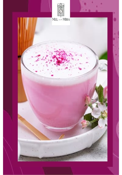 Pink Strawberry Matcha Powder 50g, Çilek Aromalı Pembe Spirulina Superfood Matcha Tozu
