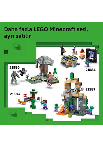 LEGO® Minecraft® Tavuk Çiftliği 21585 - 7 Yaş ve Üzeri Çocuklar için Minifigür İçeren Yaratıcı Oyuncak Yapım Seti (233 Parça)