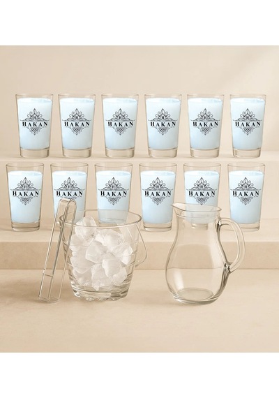 Bk Gift Kişiye Özel 15 Parça Paşabahçe Rakı Bardağı Ve Buz Kovası Seti-1, Erkeğe Hediye, Babaya Hediye, Babalar Günü Hediyesi Kobitmeyencom34159 Bk G