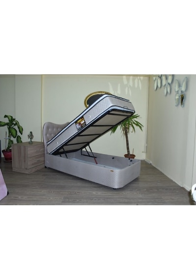 Bengimobilya Baza Başlık Ful Ortopedik Pamuk Pedli Yatak Standart Silini Model