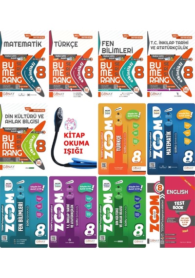 Günay 8. Sınıf Bumerang Serisi Konu Anlatımlı Ve Etkinlikli Soru